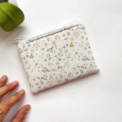 Monedero BASICO de Tela - FLORES JAZMIN